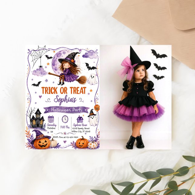 Invitación Fiesta de Halloween de Truco o Trato (Subido por el creador)