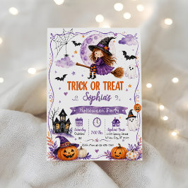 Invitación Fiesta de Halloween de Truco o Trato