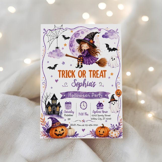 Invitación Fiesta de Halloween de Truco o Trato (Subido por el creador)