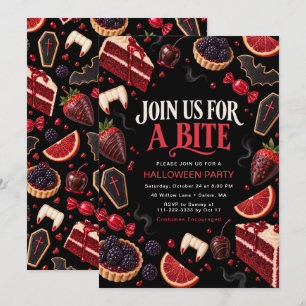 Invitación Fiesta de Halloween de vampiros