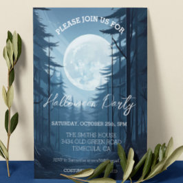 Invitación Fiesta de Halloween del Bosque de la Luna Llena
