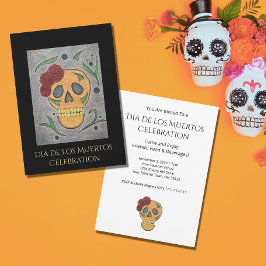Invitación Fiesta de Halloween del Día de la Calavera del Azú