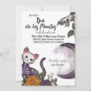 Invitación Fiesta de Halloween del Día de los Muertos