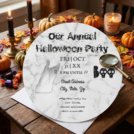 Invitación Fiesta de Halloween del Fantasma Blanco Boo