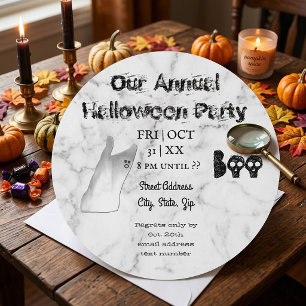 Invitación Fiesta de Halloween del Fantasma Blanco Boo