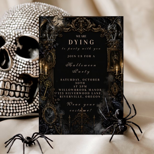 Invitación Fiesta de Halloween del Monstruo Elegante (Subido por el creador)