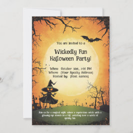 Invitación ¡Fiesta de Halloween divertidísima! 