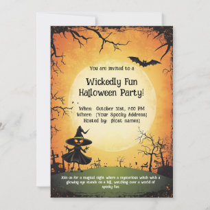 Invitación ¡Fiesta de Halloween divertidísima!