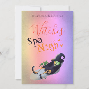 Invitación Fiesta de Halloween divertido de la noche de Spa d