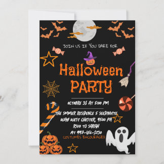 Invitación Fiesta de Halloween , Editable Fiesta De Disfraces