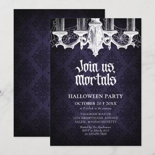 Invitación Fiesta de Halloween Elegante Gótico