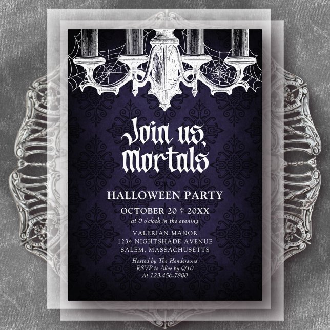 Invitación Fiesta de Halloween Elegante Gótico (Subido por el creador)