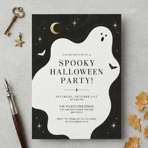 Invitación Fiesta de Halloween Embrujada con Fantasmas Modern