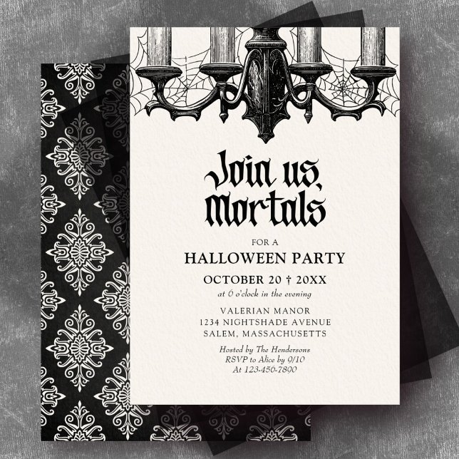 Invitación Fiesta de Halloween embrujada elegante (Subido por el creador)