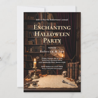 Invitación Fiesta de Halloween Embrujadora de la Academia Osc