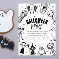 Fiesta de Halloween en Blanco y Negro