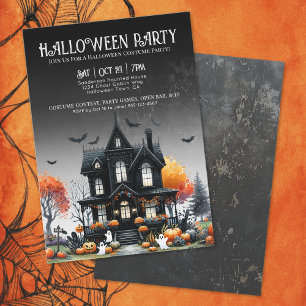Invitación Fiesta de Halloween en Casa Embrujada