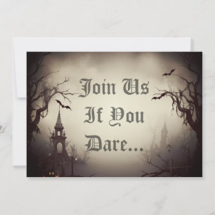 Invitación Fiesta de Halloween en Casa Embrujada Espeluznante