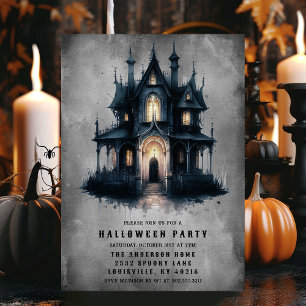Invitación Fiesta de Halloween en Casa Embrujada Gótica Victo