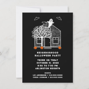 Invitación Fiesta de Halloween en el barrio