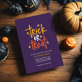 Invitación Fiesta de Halloween en el maíz dulce o truco