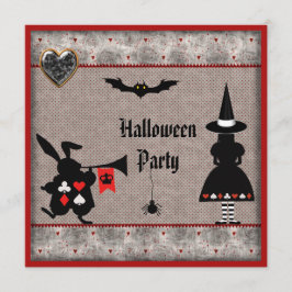 Invitación Fiesta de Halloween en el país de las maravillas d