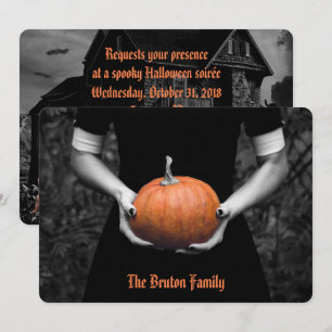 Invitación Fiesta de Halloween en la casa de inspiración adda