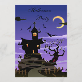 Invitación Fiesta de Halloween en la casa fantasmal