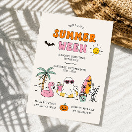 Invitación Fiesta de Halloween en la piscina de Summerween