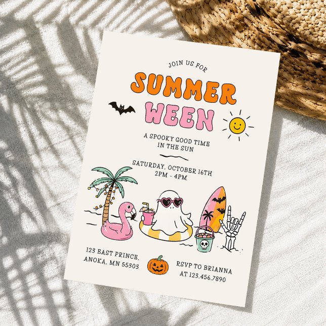 Invitación Fiesta de Halloween en la piscina de Summerween (Subido por el creador)
