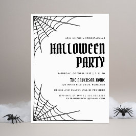 Invitación Fiesta de Halloween en la web de Spider moderna