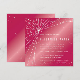 Invitación Fiesta de Halloween en la Web de Spider Sparkling