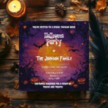 Fiesta de Halloween encantada con calabazas y murc