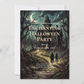 Invitación Fiesta de Halloween Encantadora con Estilo Retro E
