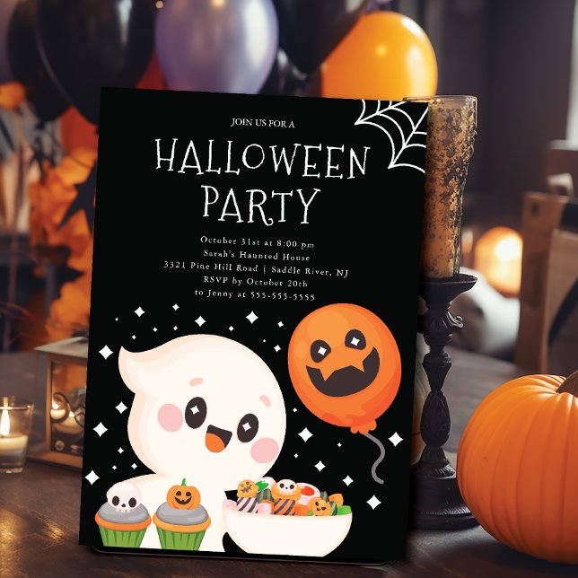 Invitación Fiesta de Halloween encantadoramente festiva (Subido por el creador)