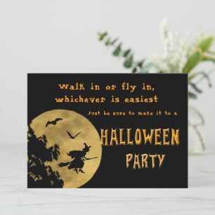 Invitación Fiesta de Halloween entra o entra