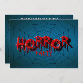 Invitación Fiesta de Halloween Escándalo del horror rojo Arañ