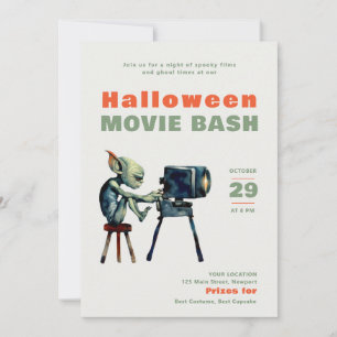 Invitación Fiesta de Halloween Espada Noche De Película Imp G