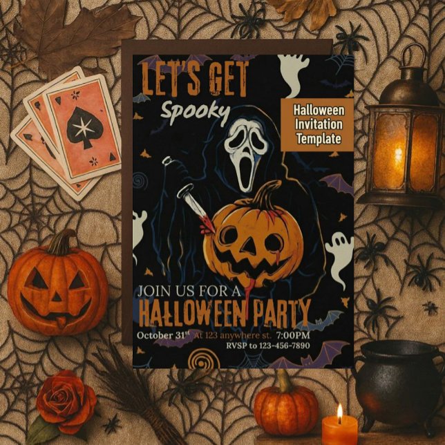 Invitación Fiesta de Halloween espeluznante (Subido por el creador)