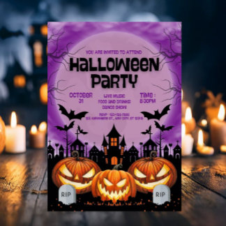 Invitación fiesta de Halloween espeluznante