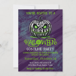 Invitación Fiesta de Halloween espeluznante Casa embrujada es