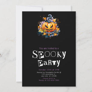 Invitación Fiesta de Halloween espeluznante de Jack-O' Lanter