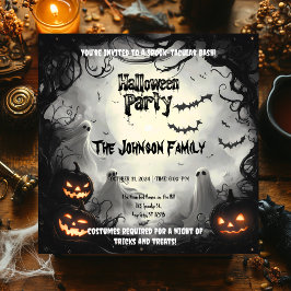 Invitación Fiesta de Halloween espeluznante - Fantasmas y cal