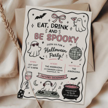 Fiesta de Halloween espeluznante y comida y bebida