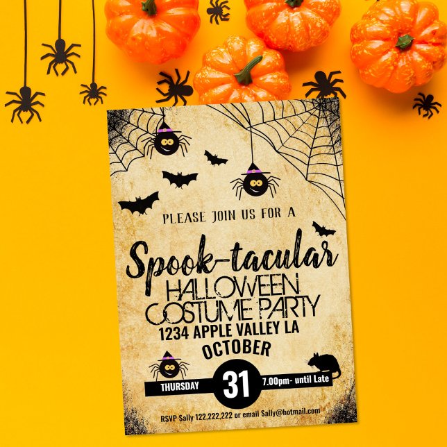Invitación fiesta de Halloween espeluznante y fantástica (Subido por el creador)