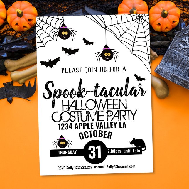 Invitación fiesta de Halloween espeluznante y fantástica (Subido por el creador)