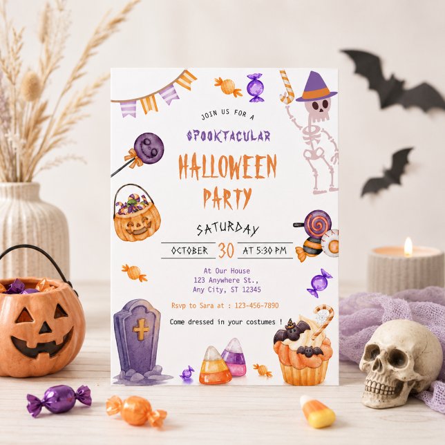 Invitación Fiesta de Halloween Espeluznantemente Lindo (Subido por el creador)