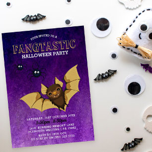 Invitación Fiesta de Halloween Fangtástica