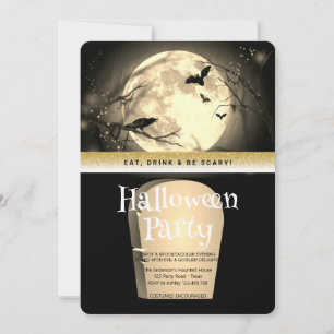 Invitación Fiesta de Halloween Fantasía Gótica Luna
