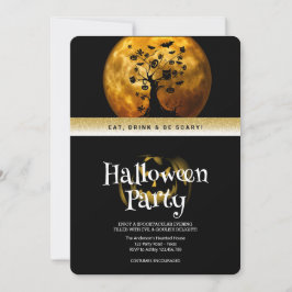 Invitación Fiesta de Halloween Fantasía Gótica Luna